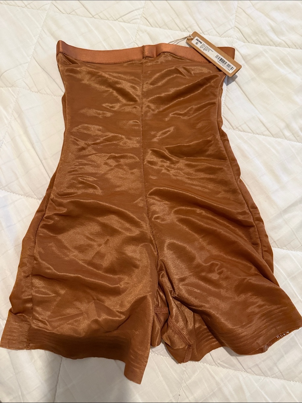 SKIMS Sculpting High-Waist Shapewear Shorts in Copper - Picture 4 of 4